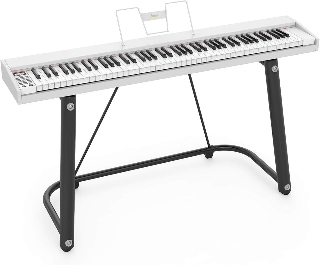 88 Key Portable Digital Piano with U Stand, Sustain Pedal, Music Stand, Black K705802