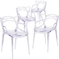 Clear Chairs Set of 4 V5412