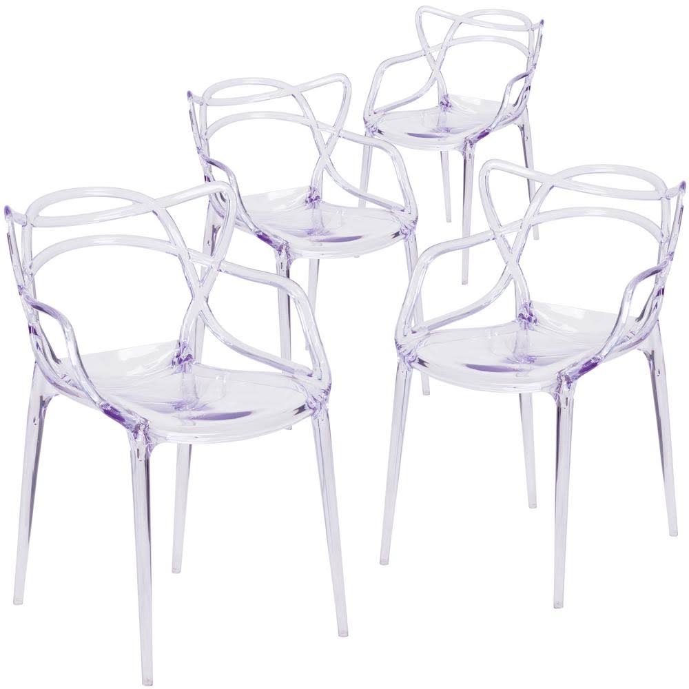 Clear Chairs Set of 4 V5412