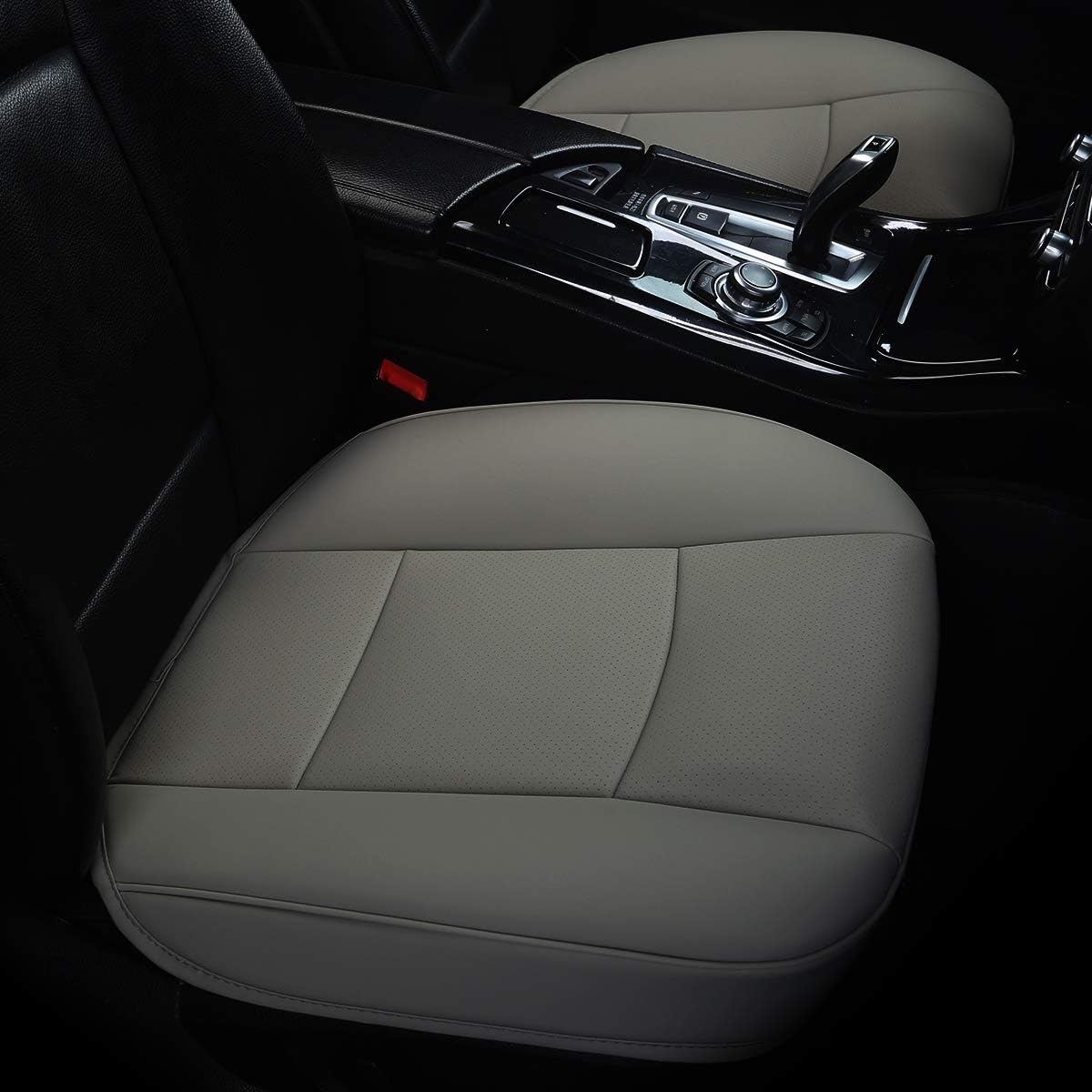 Beige-Tan PU Leather Car Seat Cover Bottom, 1pcs M934