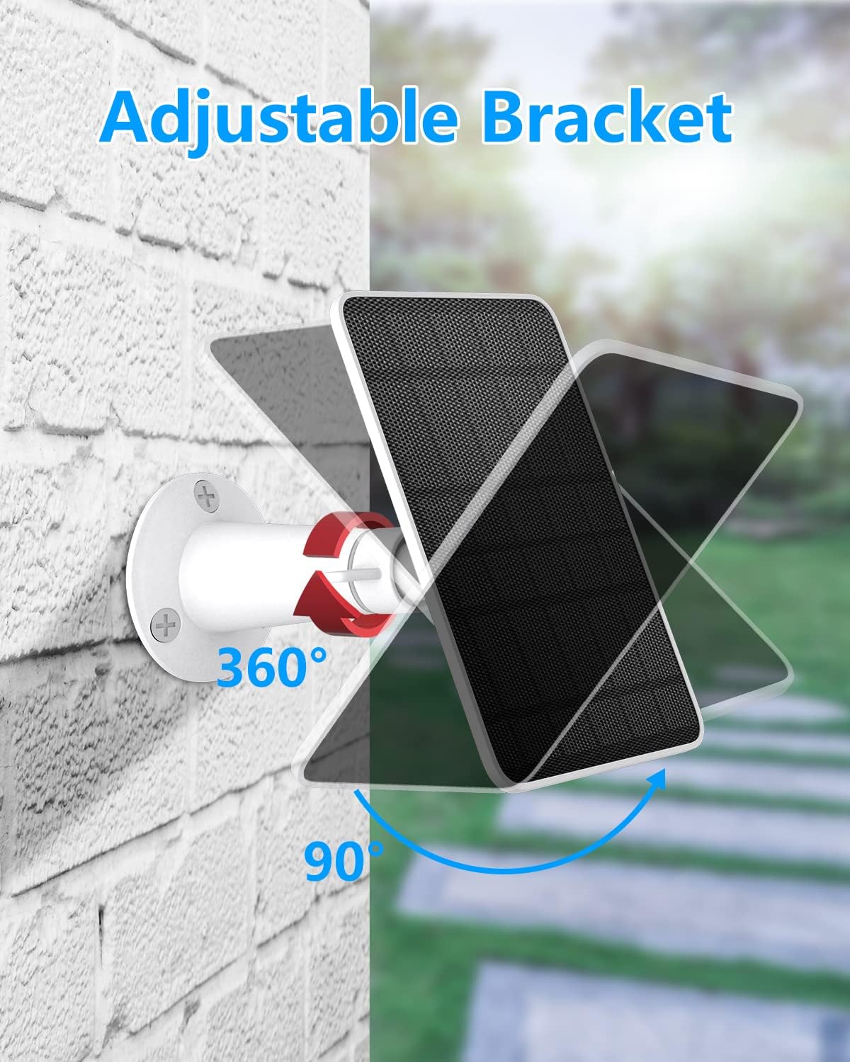 2 Pack 5V 4W Waterproof Solar Panel Kit for Security Camera P3125