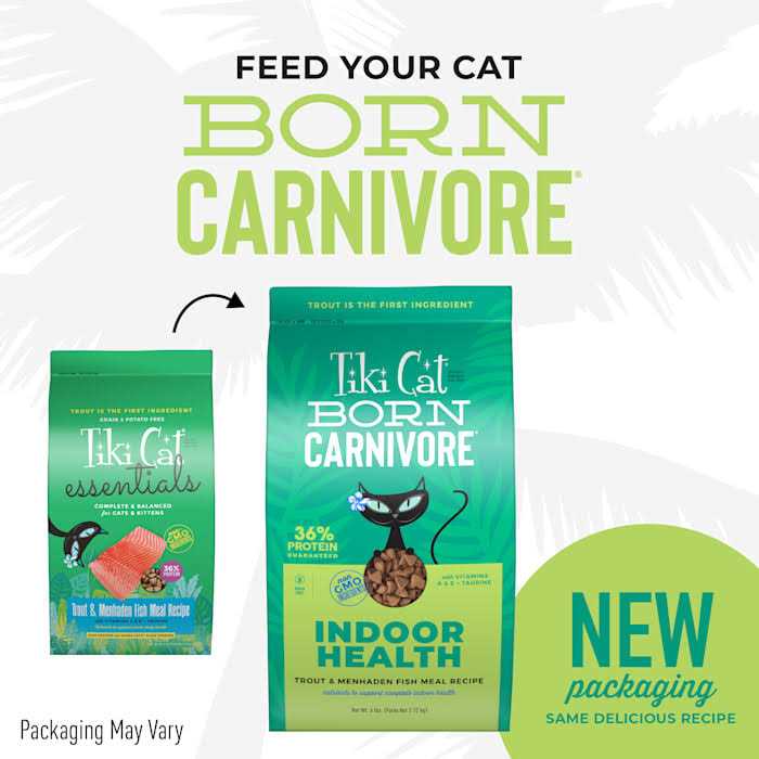 Tiki Cat Essentials Trout and Menhaden Fish Meal Recipe Dry Cat Food L47063