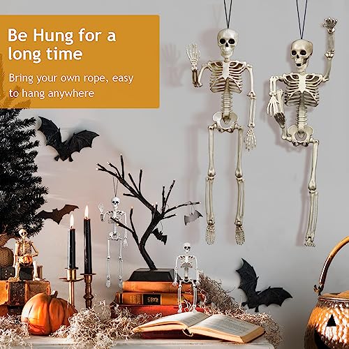 2 Pack 40 Inches Halloween Skeleton Full Body Posable H575089