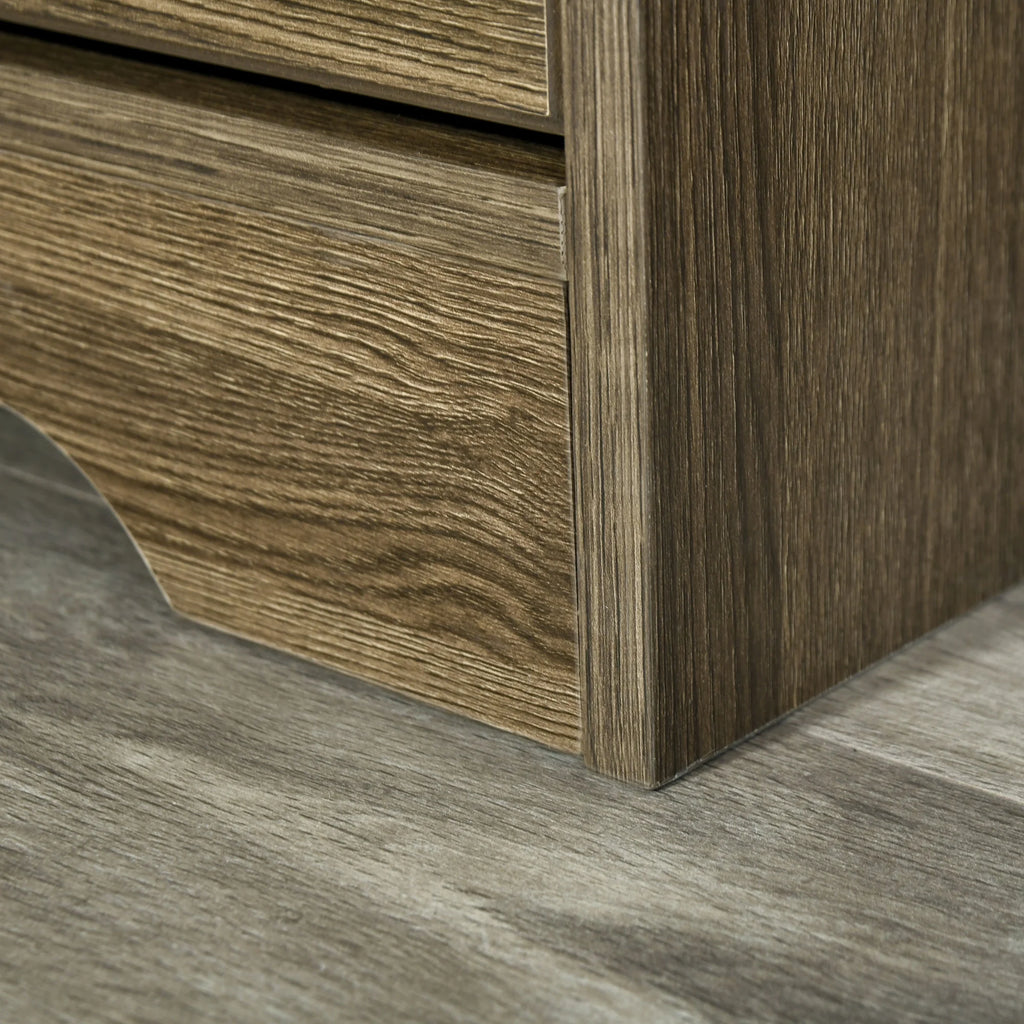 Charcoal Grey 2 Drawer Lateral File Cabinet with Shelf D228377