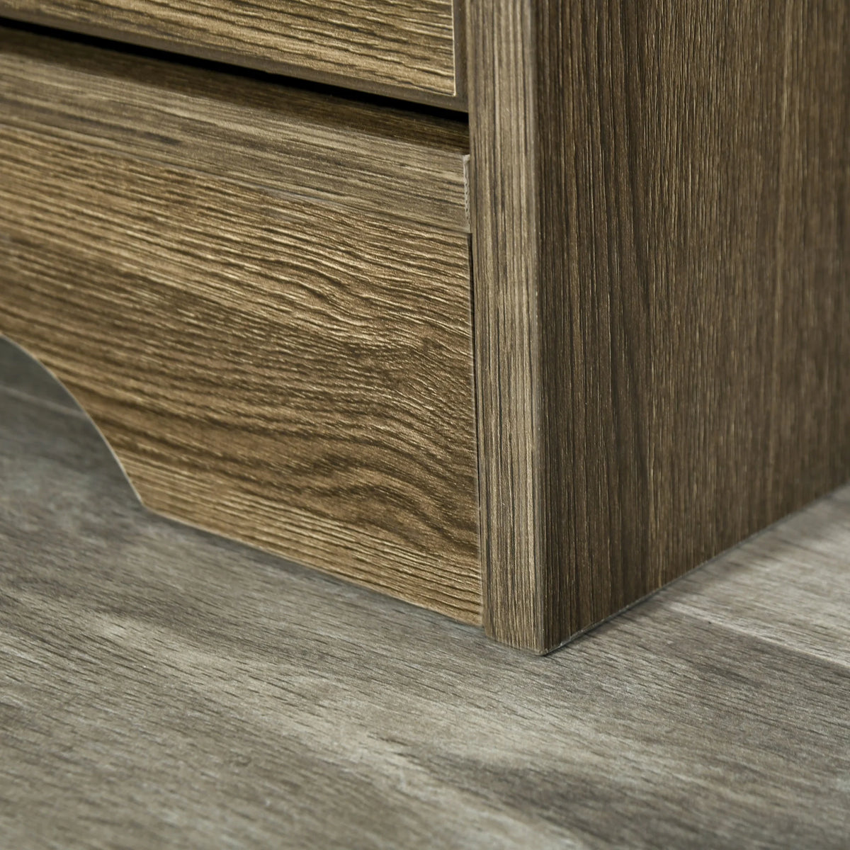Charcoal Grey 2 Drawer Lateral File Cabinet with Shelf D228377