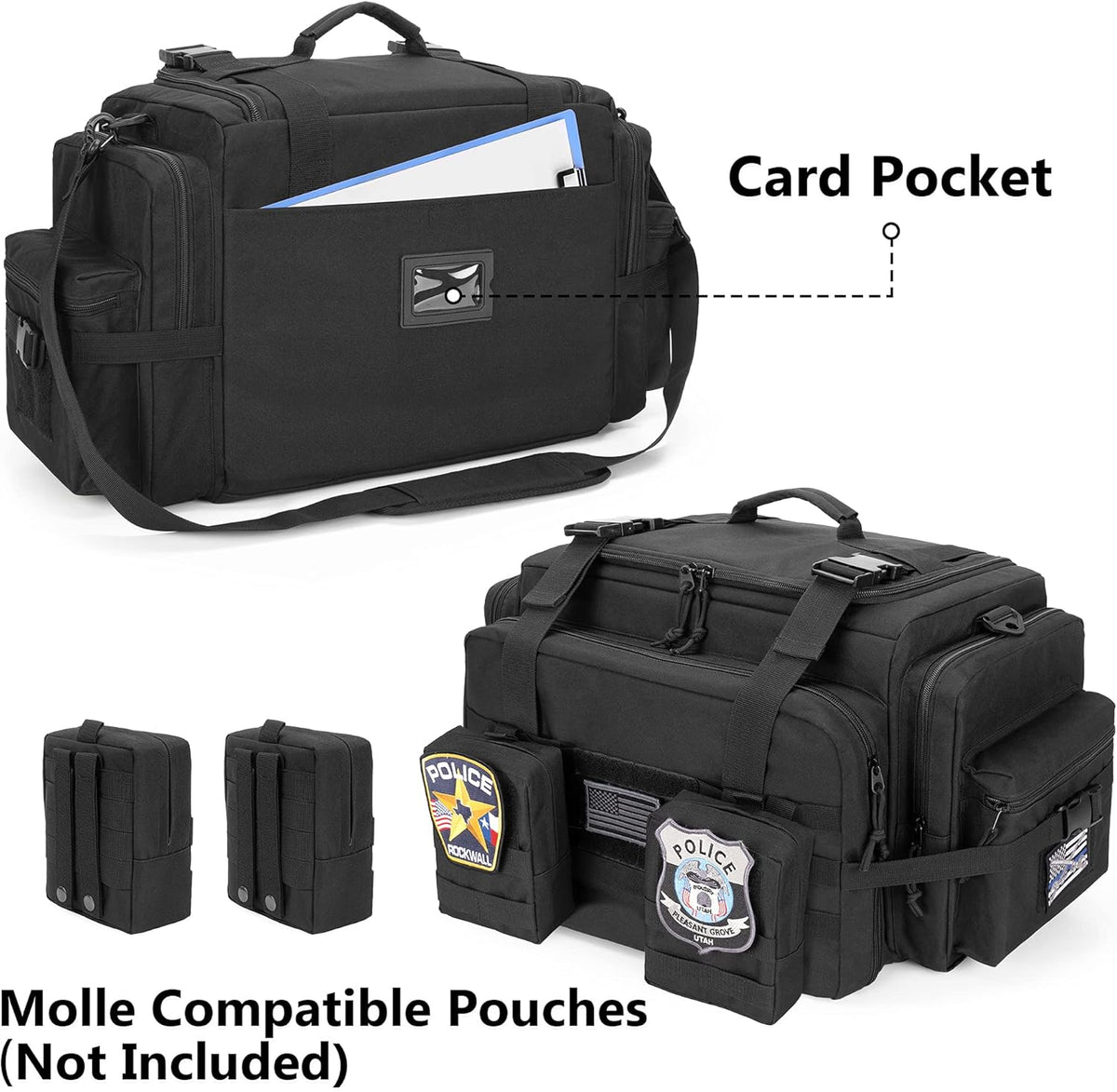 Black MOLLE Compatible Patrol Bag E129746