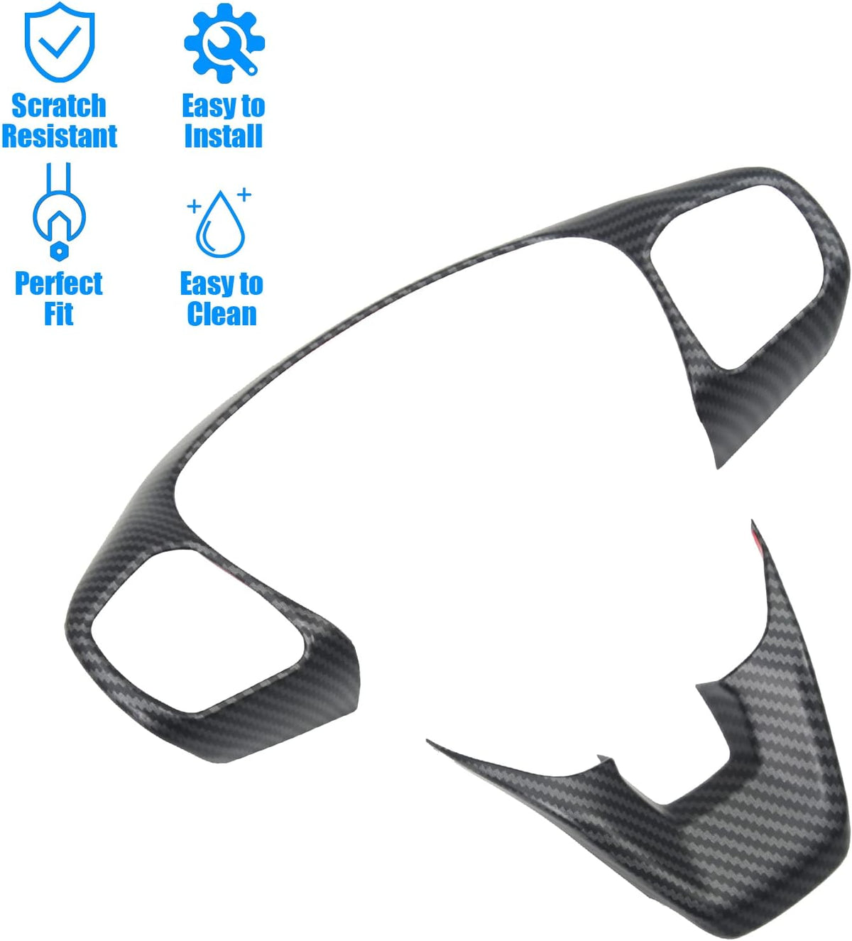 Steering Wheel Panel Cover Trim Kit Carbon Fiber Style K537320