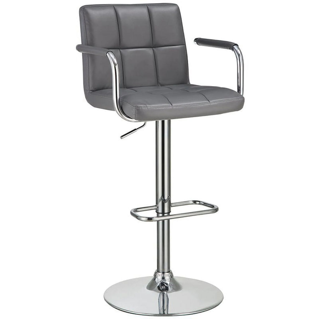 Faux Leather Adjustable Bar Stool Set of 3 Z10304