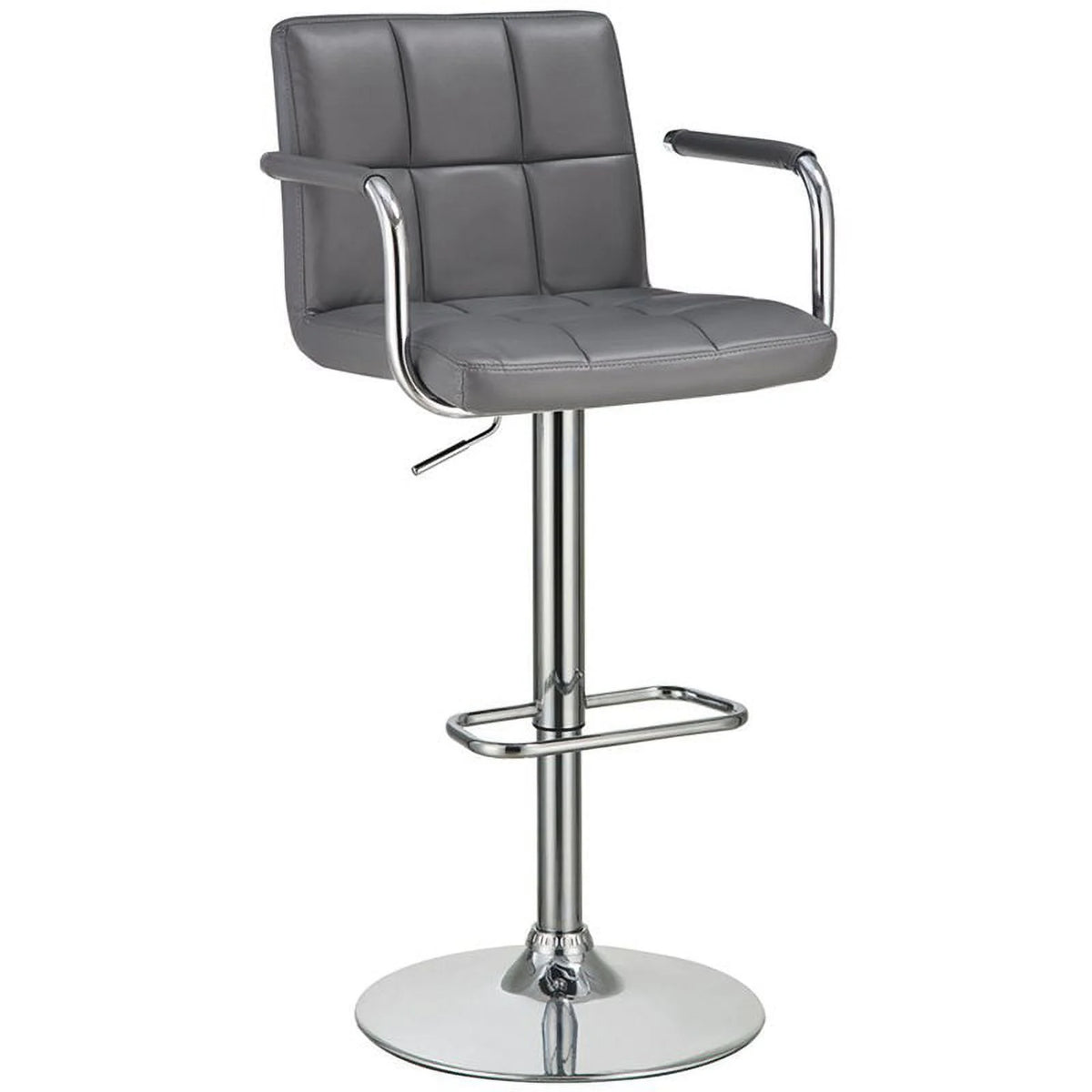 Faux Leather Adjustable Bar Stool Set of 3 Z10304