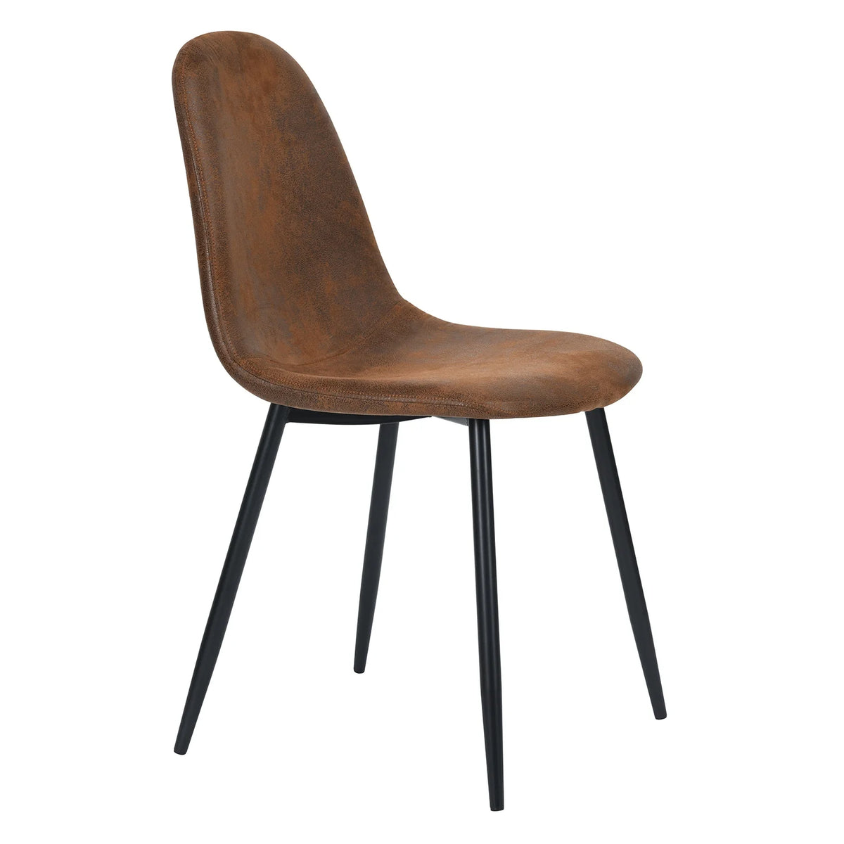Set of 4 Suede Brown Velvet Chairs U737273