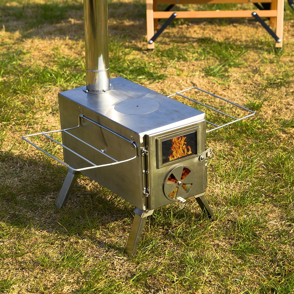 Portable Wood Burning Tent Stove 304 Stainless Steel J2769