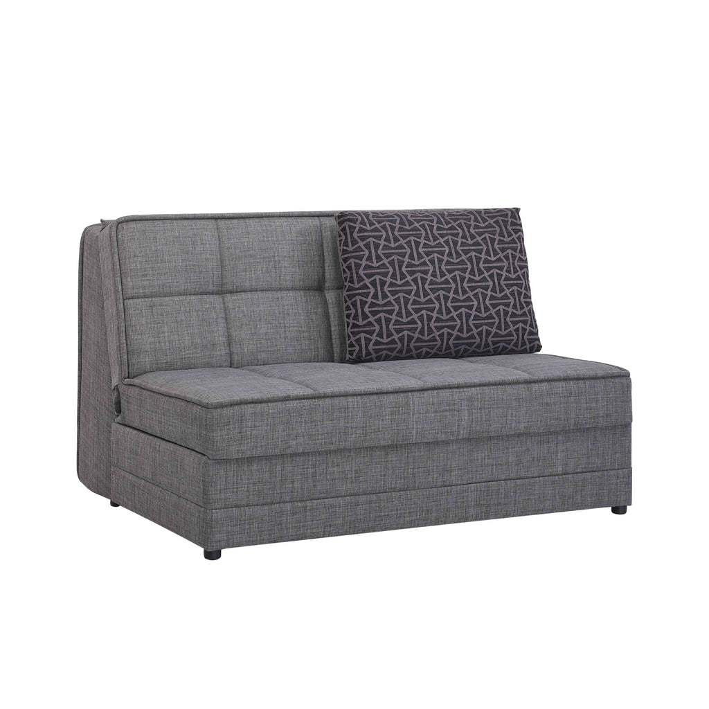 Gray Chenille Sleeper Loveseat P51990