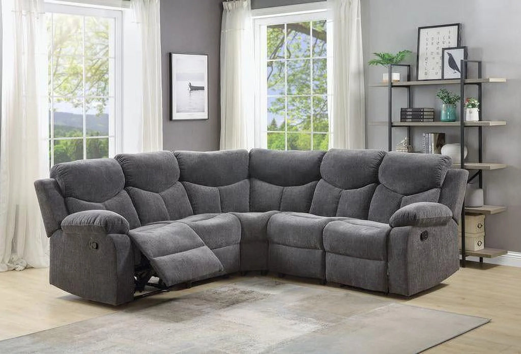 Gray Chenille Sectional Sofa C4707