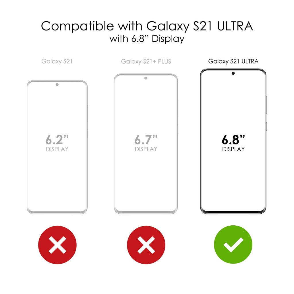 Clear Shockproof Hybrid Case for Galaxy S21 ULTRA 5G with TPU Bumper Acrylic Back Tempered Glass Screen Protector N67213