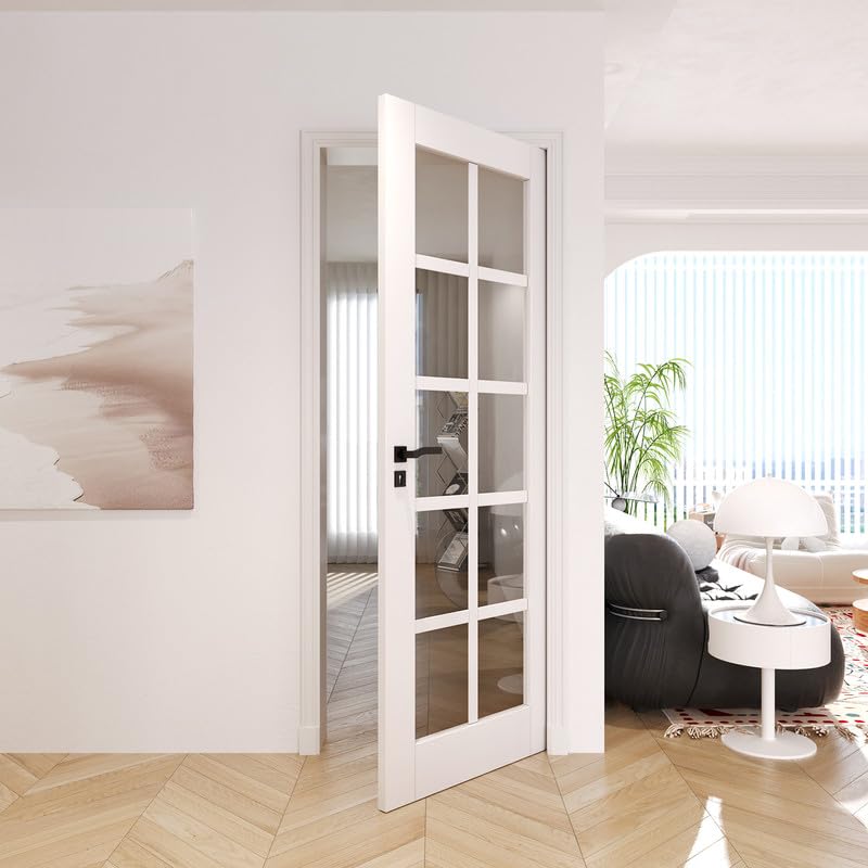 Clear Glass French Interior Door Slab 32" x 80" R4464