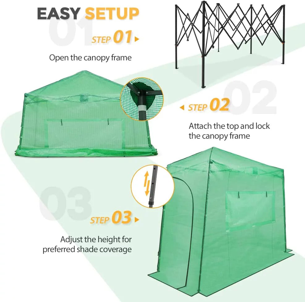 10'x 5' Portable Pop-up Greenhouse H66429
