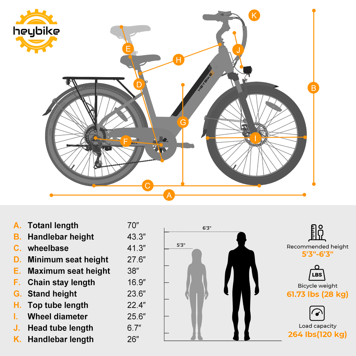 Electric Bike 500W 36V 13Ah Removable Battery 26 7-Speed H184891