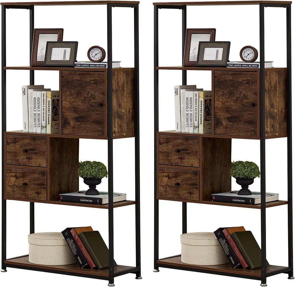 4-Tier Storage Bookshelf with Drawers T9748