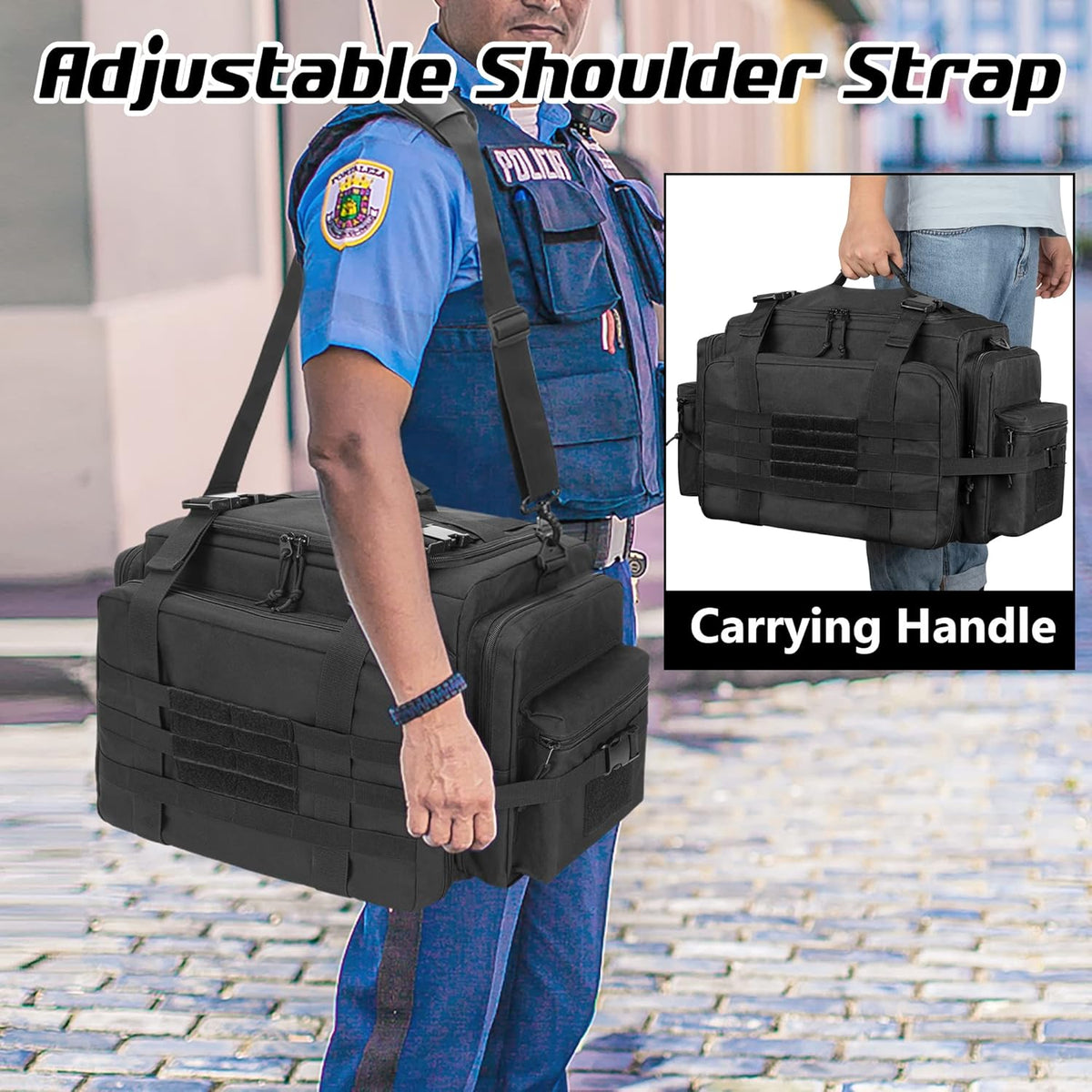 Black MOLLE Compatible Patrol Bag E129746