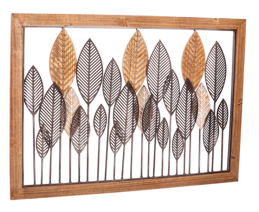 Leaves Metal and Wood Wall Décor B333