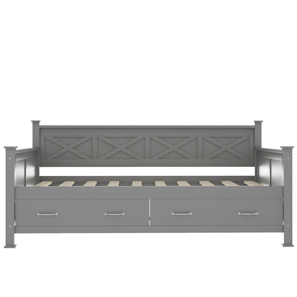 White Twin Size Daybed with 2 Drawers P142