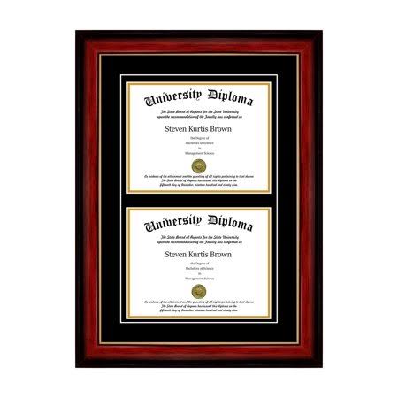 Double Diploma Frame with Double Matting 15 x 12 Y358