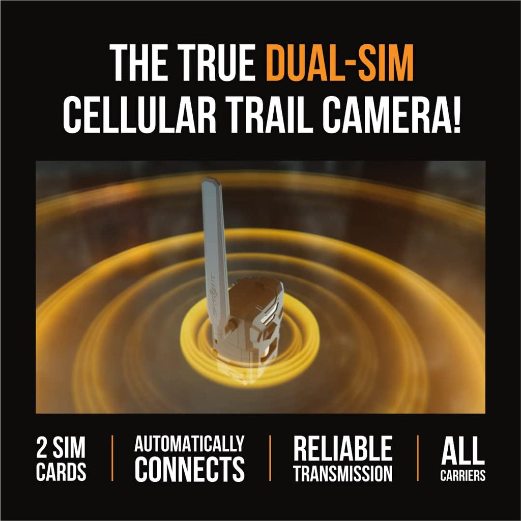 36MP Cellular Trail Camera with Sound, 100' Detection Range (2 Pack) V4229