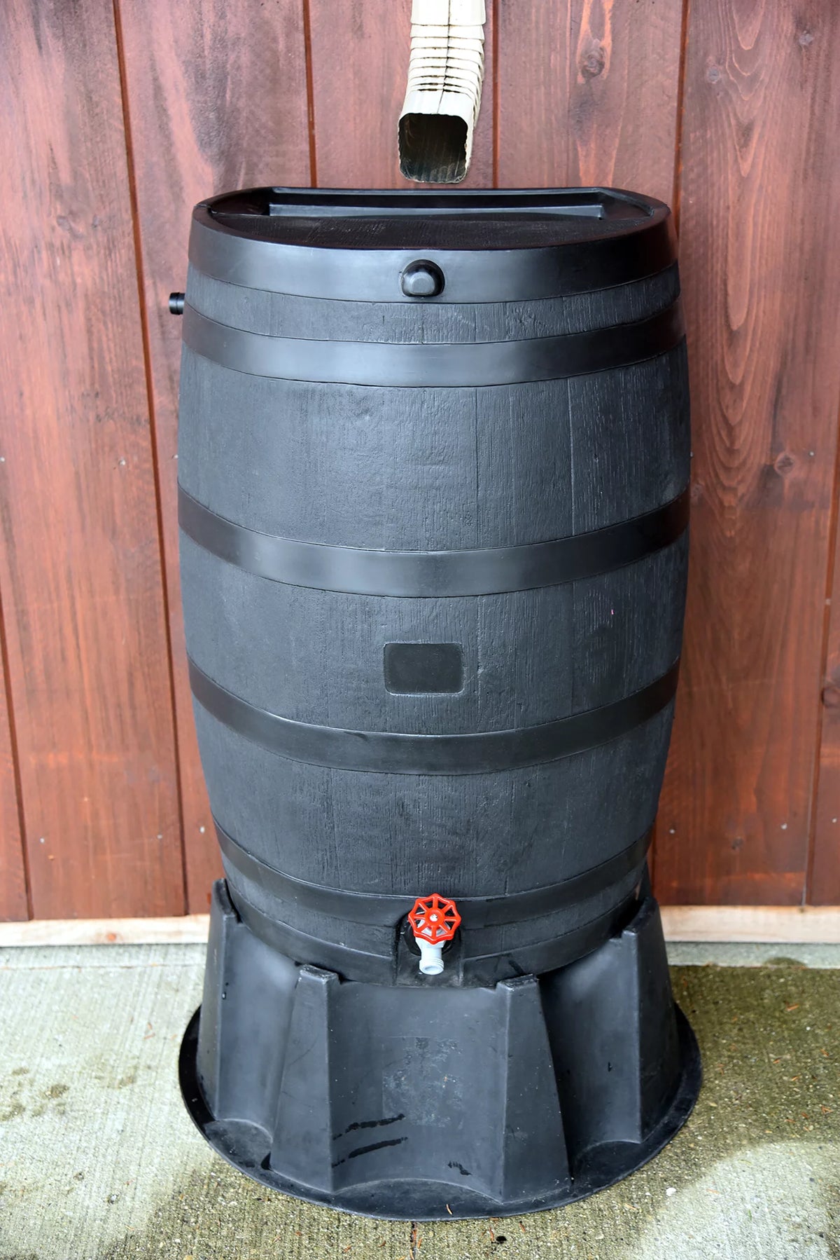 Black 50 Gallon Polyethylene Rain Barrel L417705