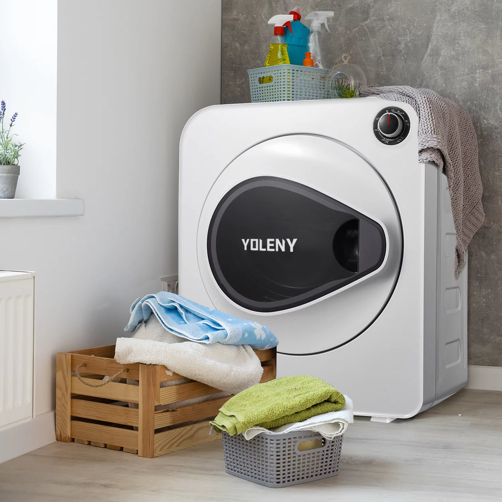 White 13.2 lbs Stainless Steel Portable Electric Dryer G80673