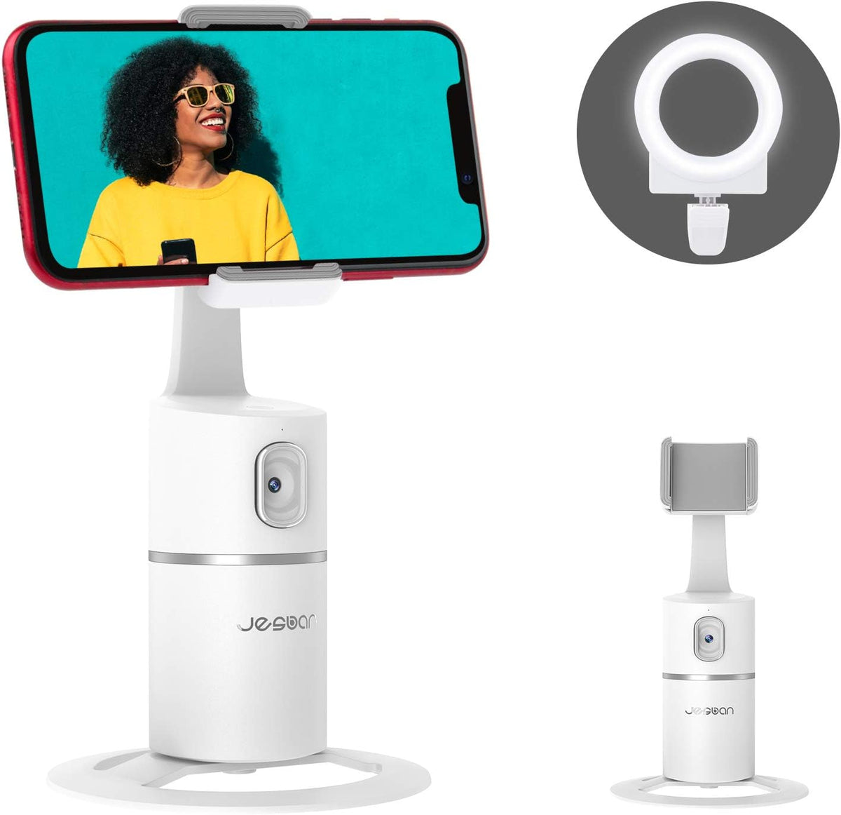 360° Rotation Phone Camera Mount with Selfie Ring Light U121
