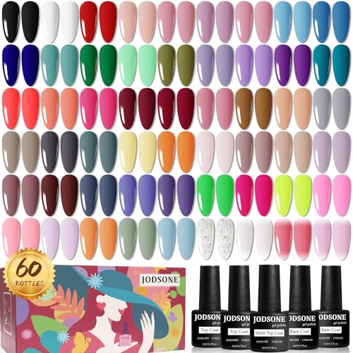 10 Colors Gel Nail Polish Kit with Mini UV LED Nail Lamp Base Coat Top Coat Set C243403