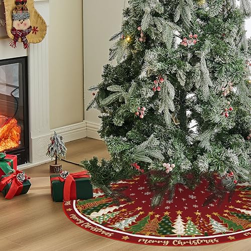 Red 36 Inches Christmas Tree Skirt R253