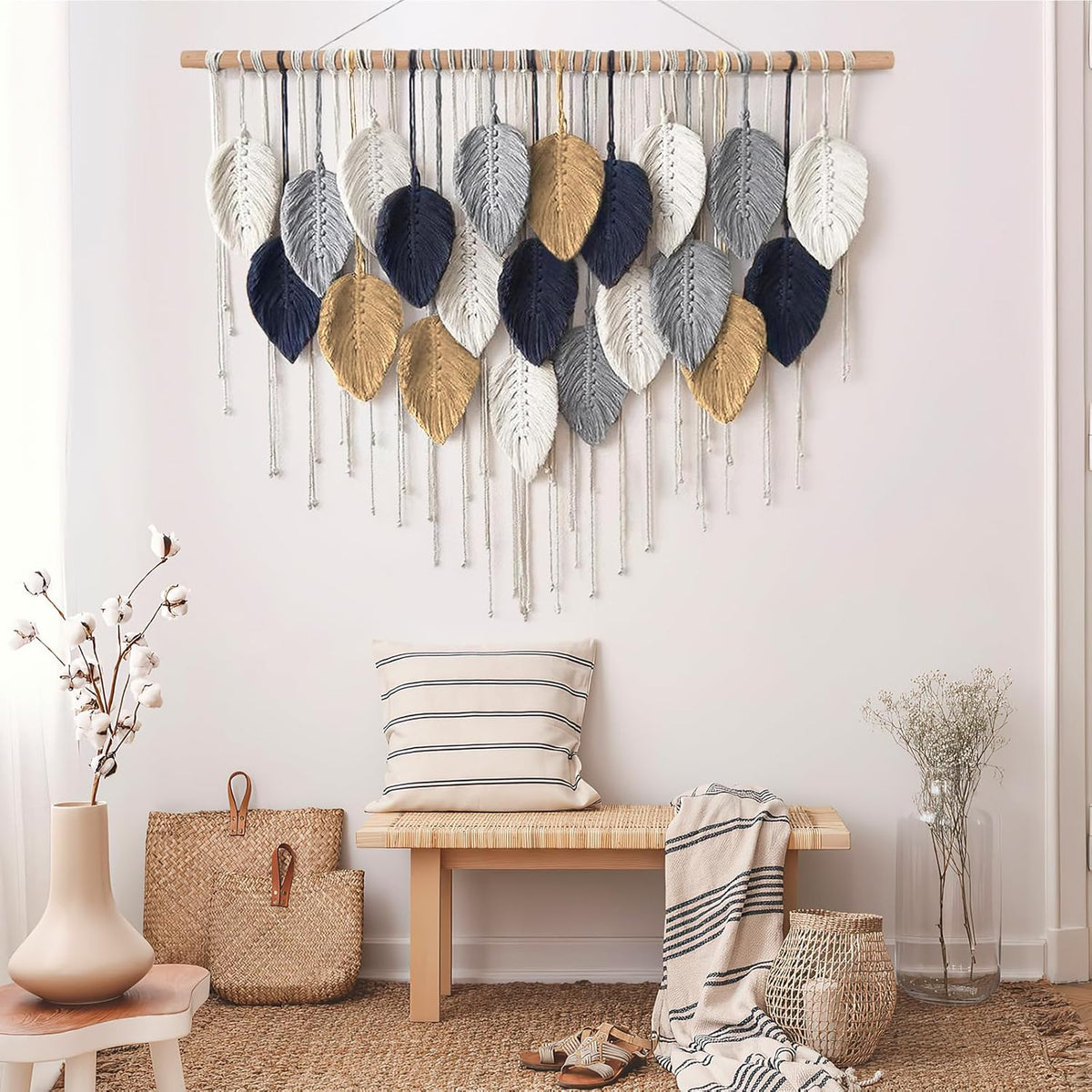 Macrame Wall Hanging Woven Tapestry Wall Art Decor G1722