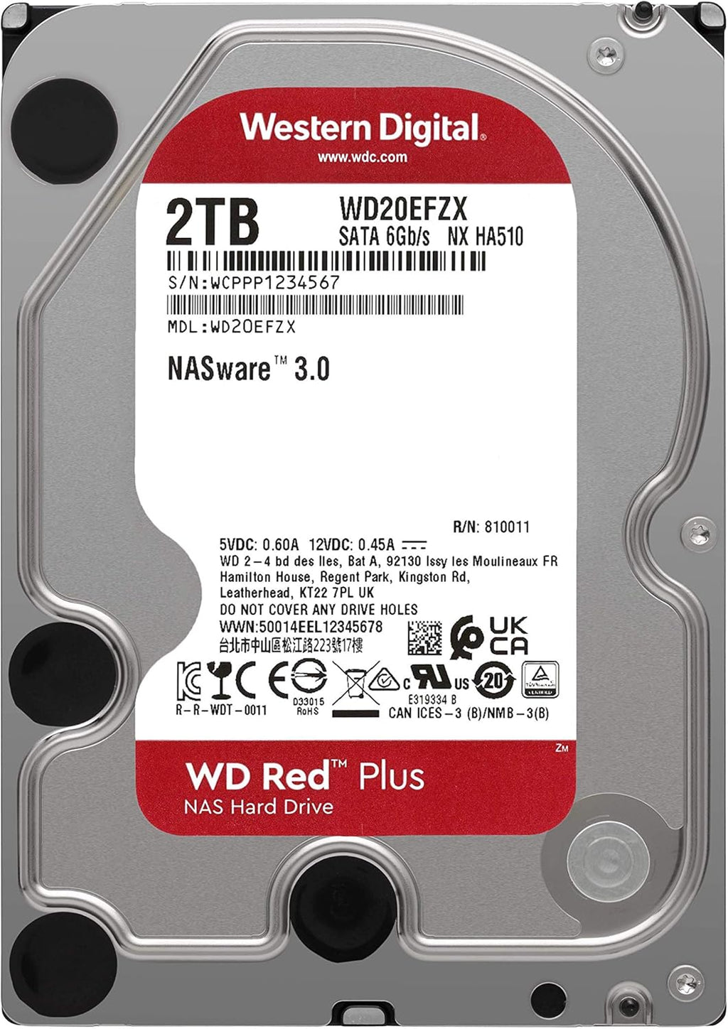 12TB NAS Internal Hard Drive HDD - 7200 RPM, SATA 6 GB/s, CMR, 512 MB Cache, 3.5 K550