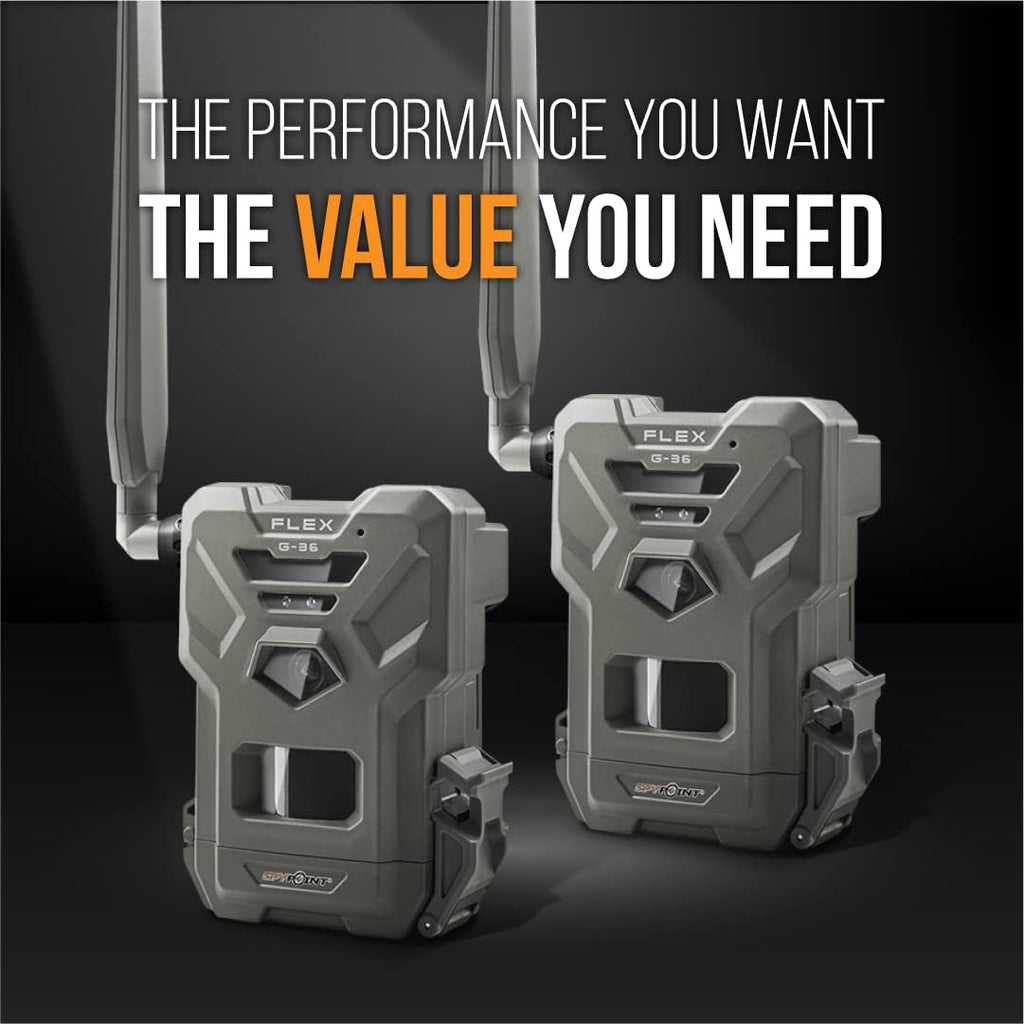 36MP Cellular Trail Camera with Sound, 100' Detection Range (2 Pack) V4229