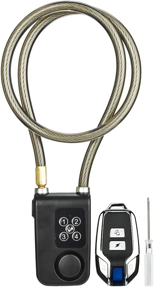 Anti-Theft Wireless Remote Control Alarm Bike Lock 4-Digit Password IP55 Waterproof H5457
