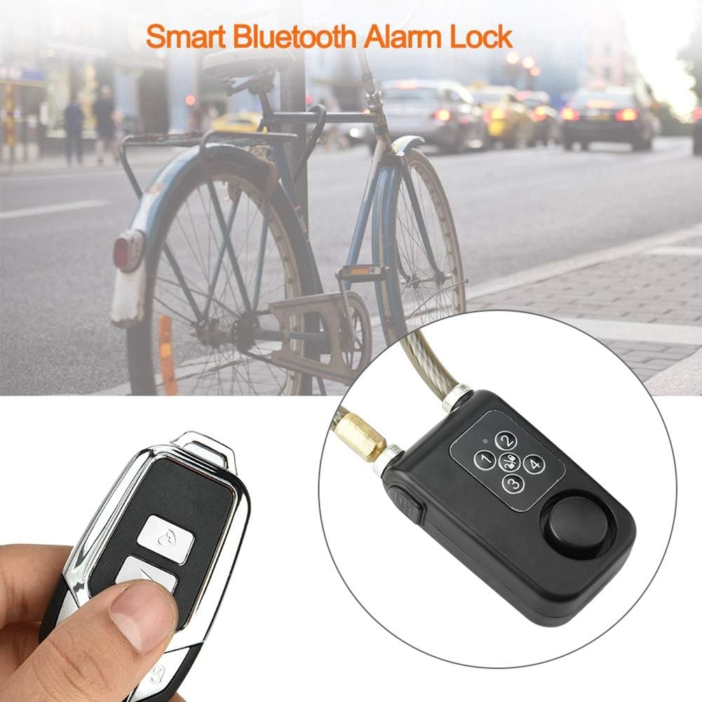 Anti-Theft Wireless Remote Control Alarm Bike Lock 4-Digit Password IP55 Waterproof H5457