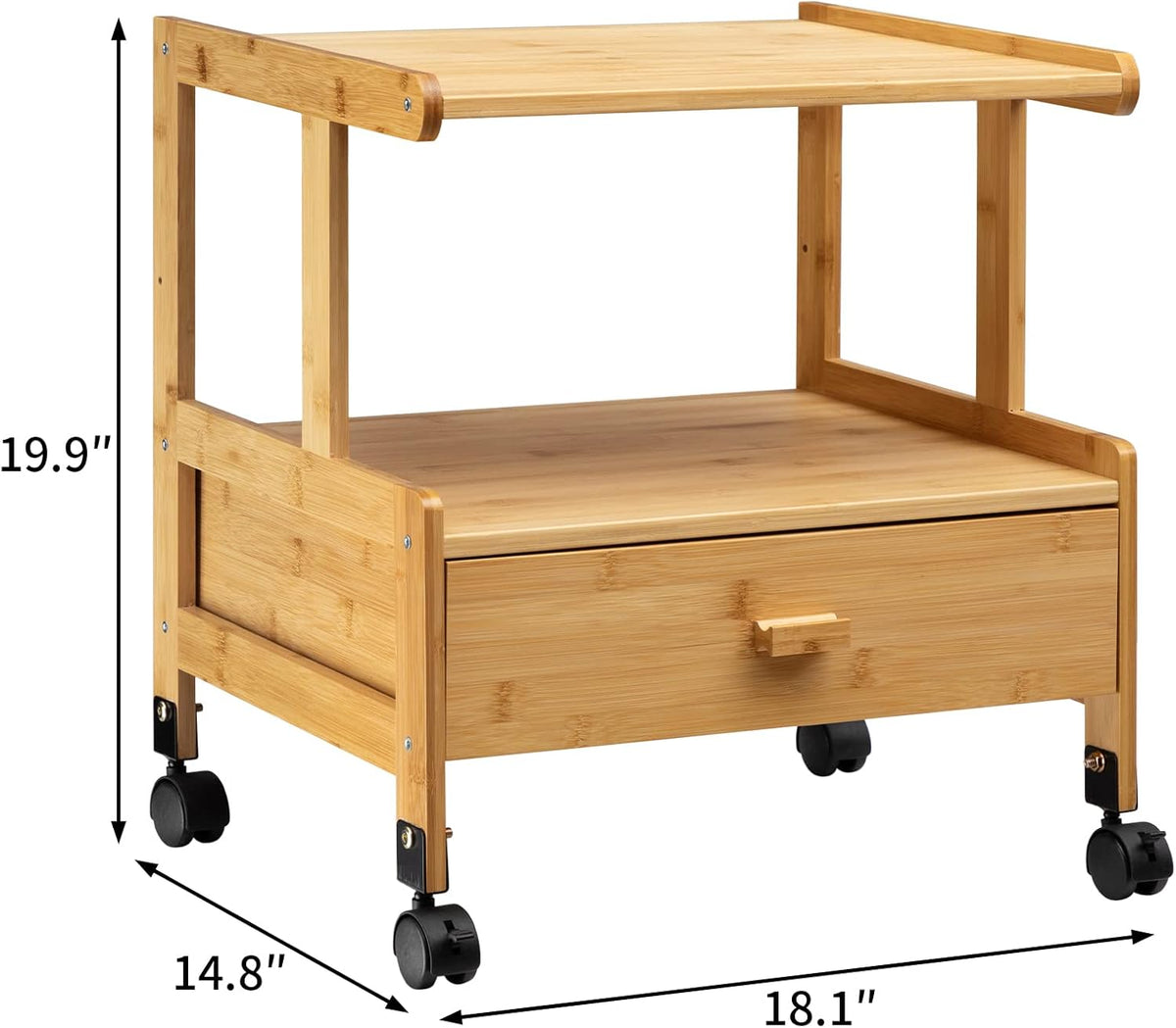 3-Tiers Mobile Printer Stand with Drawer I3415