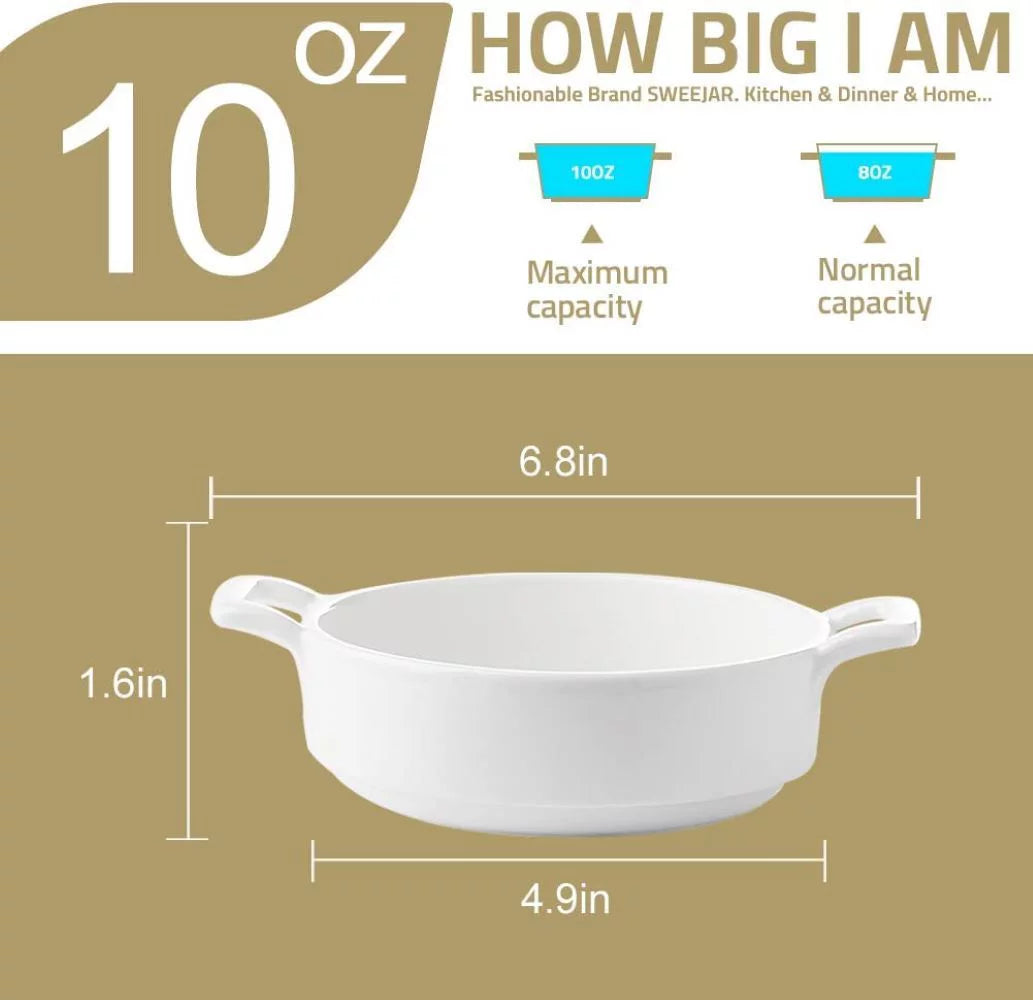 Porcelain 10 Ounce Ramekins Set of 6 Q6989