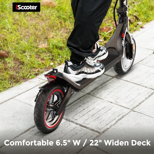 Electric Scooter, 18/12 Miles Long Range, 22/19/18 Mph Top Speed, Double Braking Systems U408565