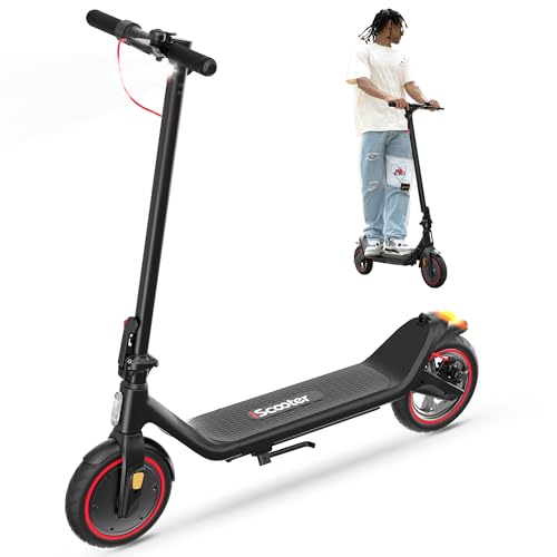 Electric Scooter, 18/12 Miles Long Range, 22/19/18 Mph Top Speed, Double Braking Systems U408565