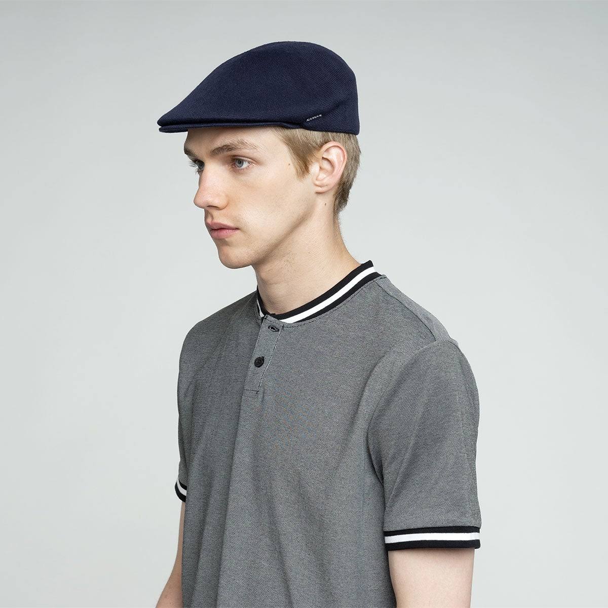 Flat Cap Dark Blue Bamboo Q26368