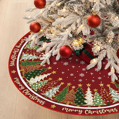 Red 36 Inches Christmas Tree Skirt R253