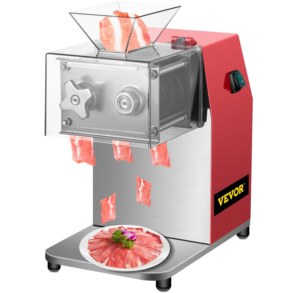 Red Electric Stainless Steel Meat Cutter with 3.5mm Blade I74169