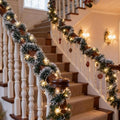 15FT Lighted Artificial Christmas Garland with Lights 2 Pack U6218