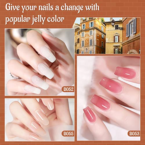 10 Colors Gel Nail Polish Kit with Mini UV LED Nail Lamp Base Coat Top Coat Set C243403