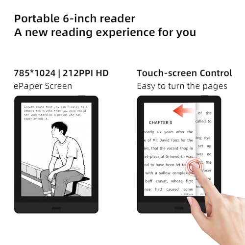 Black 6-Inch E-Ink Tablet with 32GB Storage R753013