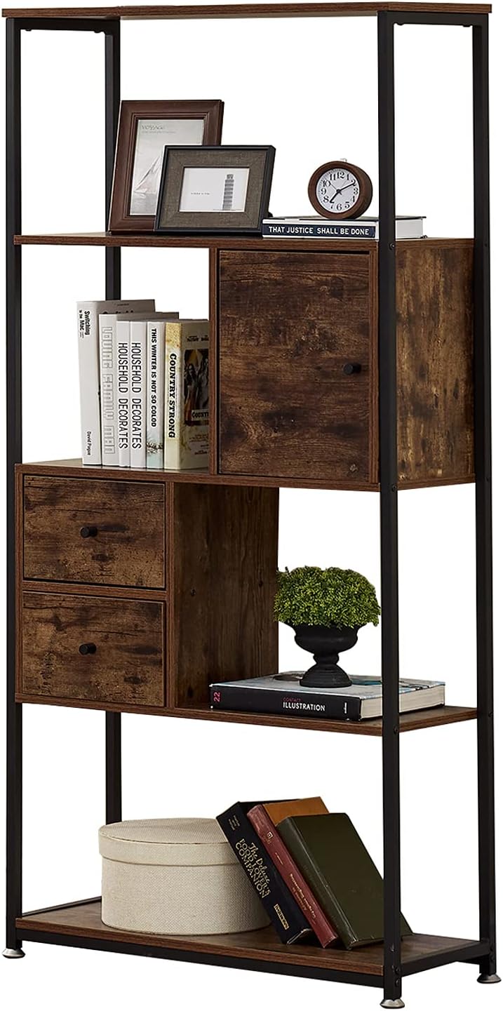 4-Tier Storage Bookshelf with Drawers T9748