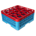 20 Compartments Dishwasher Glass Rack with 3 Color Coded Extenders N822