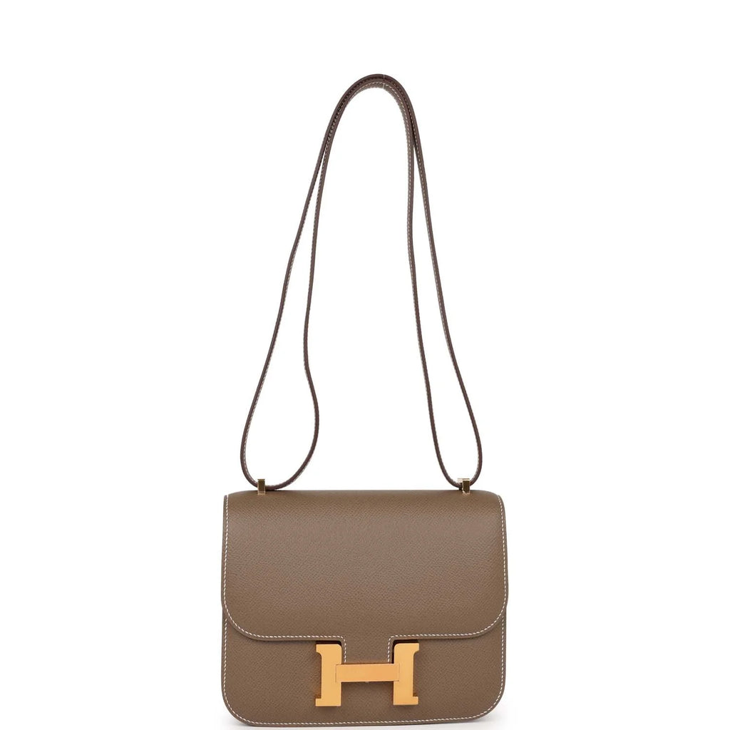 Etoupe Epsom Leather Shoulder Bag N637790